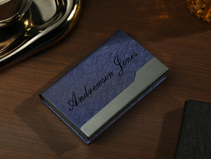 Personalized Business Card Case, Leather Business Card Holder, Engraved Leather with Name, Corporate Gift, Businessman Gift, Office Gift Cambodia