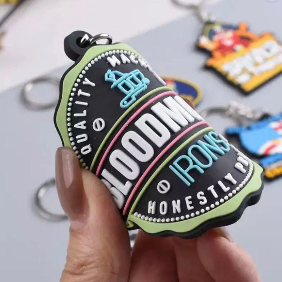 Personalized Keychain with Your Own Custom Logo and 3D Shape made of Rubber Material Promotional Gifts for Business, Events and Schools Cambodia