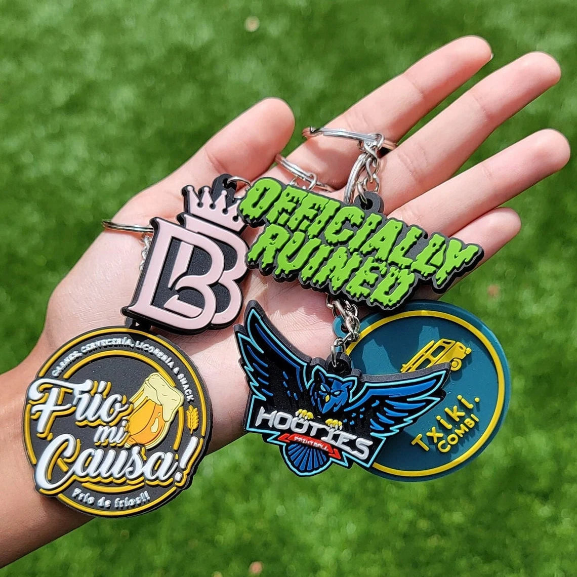 Personalized Keychain with Your Own Custom Logo and 3D Shape made of Rubber Material Promotional Gifts for Business, Events and Schools Cambodia
