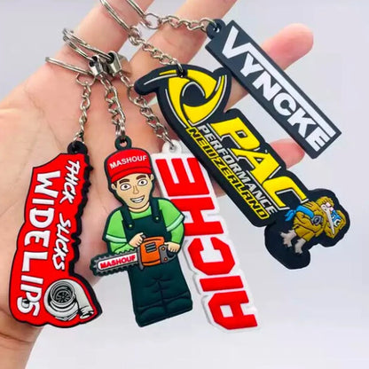 Personalized Keychain with Your Own Custom Logo and 3D Shape made of Rubber Material Promotional Gifts for Business, Events and Schools Cambodia