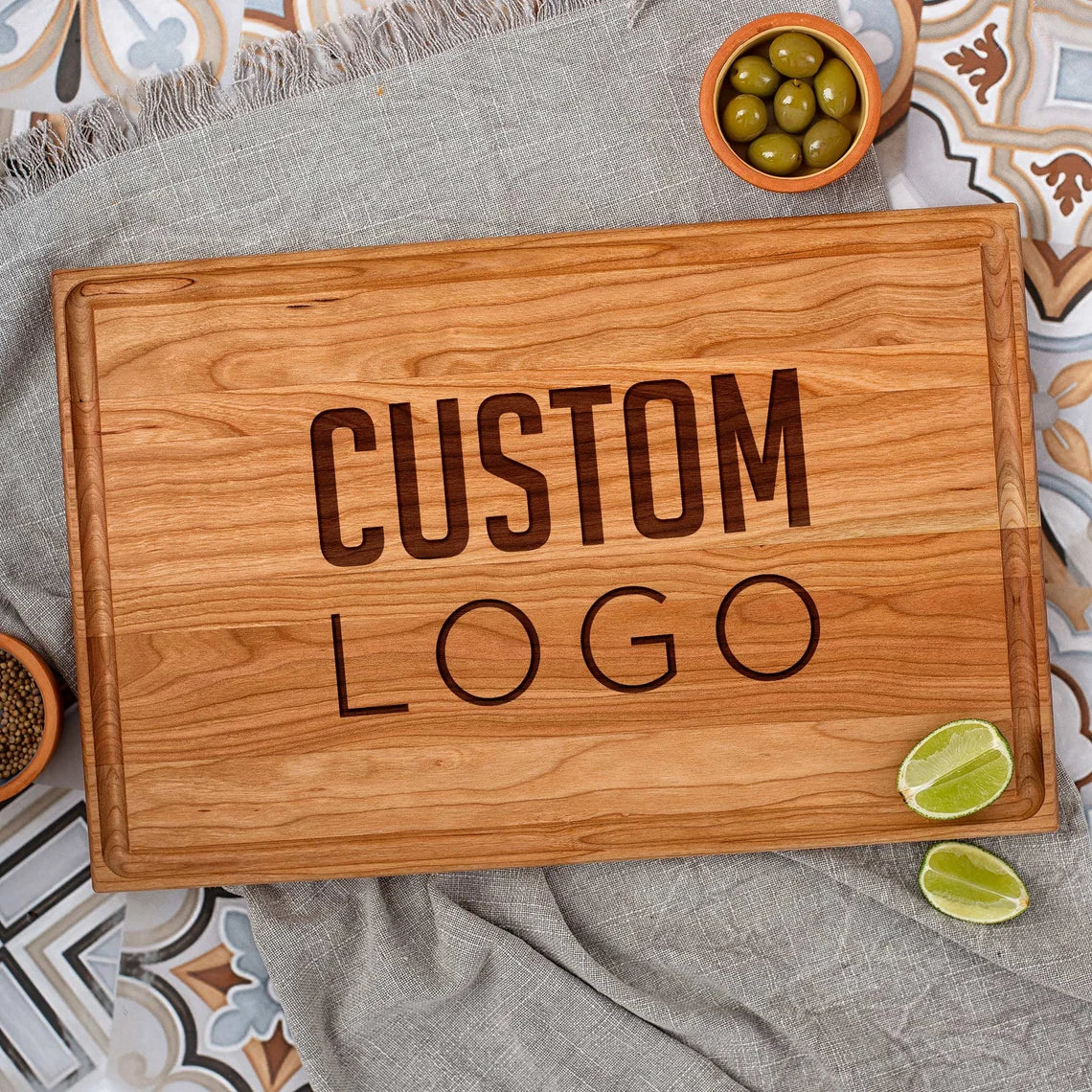 Custom Logo Corporate Gift Cutting Board Realtor Closing Gift for Realtors Personalized Employee Appreciation Gift Engraved for Company Cambodia