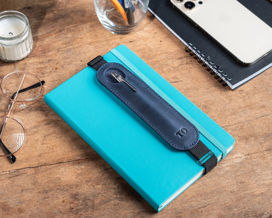 Personalized Leather Pen Holder, Adjustable Band Pen Sleeve Holder for Notebook,Pen Case for Journal, Pencil Sleeve Pouch, Pen Carrying Case Cambodia