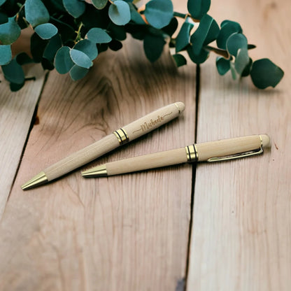Ballpoint pen with engraving made of wood | Ballpoint pen personalized l As a Christmas gift - Birthday gift Camboida