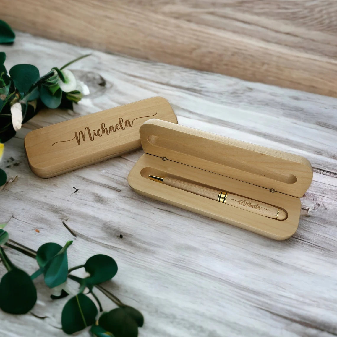 Ballpoint pen with engraving made of wood | Ballpoint pen personalized l As a Christmas gift - Birthday gift Camboida