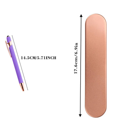 Engraved Rose Gold Pen Set, Personalized Pen Gift for Women, Customized Luxury Ballpoint Pens with Soft-Touch Finish and Gift Box Cambodia