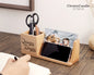 Personalized Pen Holder With Photo Frame - Pen Holder With Phone Stand, Wood Desk Organizer, Custom Office Gifts, Father's Day Gifts Cambodia