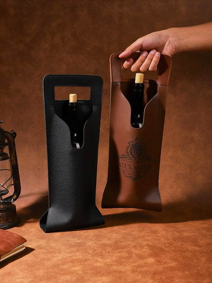Custom PU Leather Engraved Wine Bag, Personalised Wine Holder, Personalized Wine Tote, Gifts for Wine Lovers, Housewarming Gift, Wedding Gift Cambodia