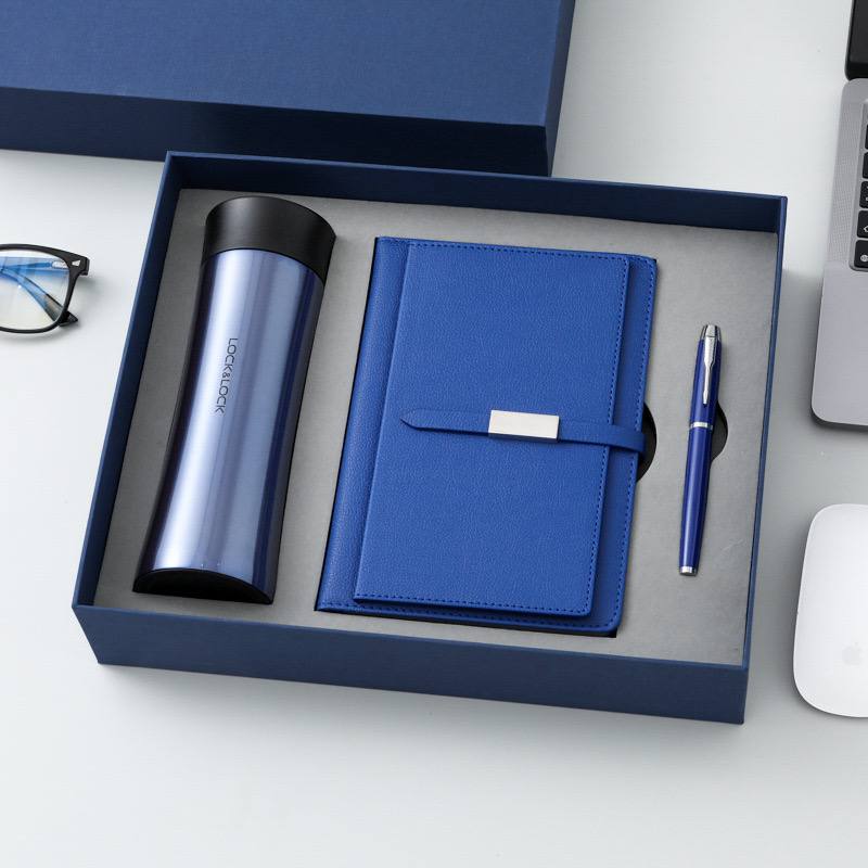 Custom logo/name/sticker Notebook with pen bottle set