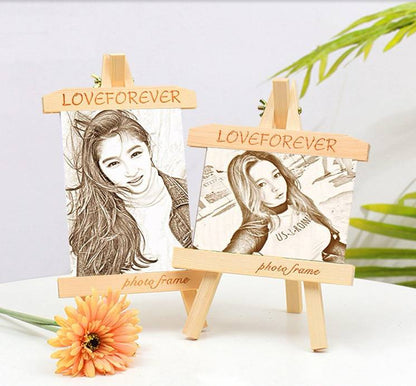 Wooden Photo Frame, Laser Cut Photo Frames Set, Picture Frame Laser Cut, Engraved Photo, Family Photo Frame Cambodia