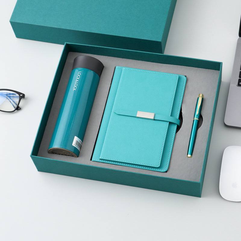 Custom logo/name/sticker Notebook with pen bottle set