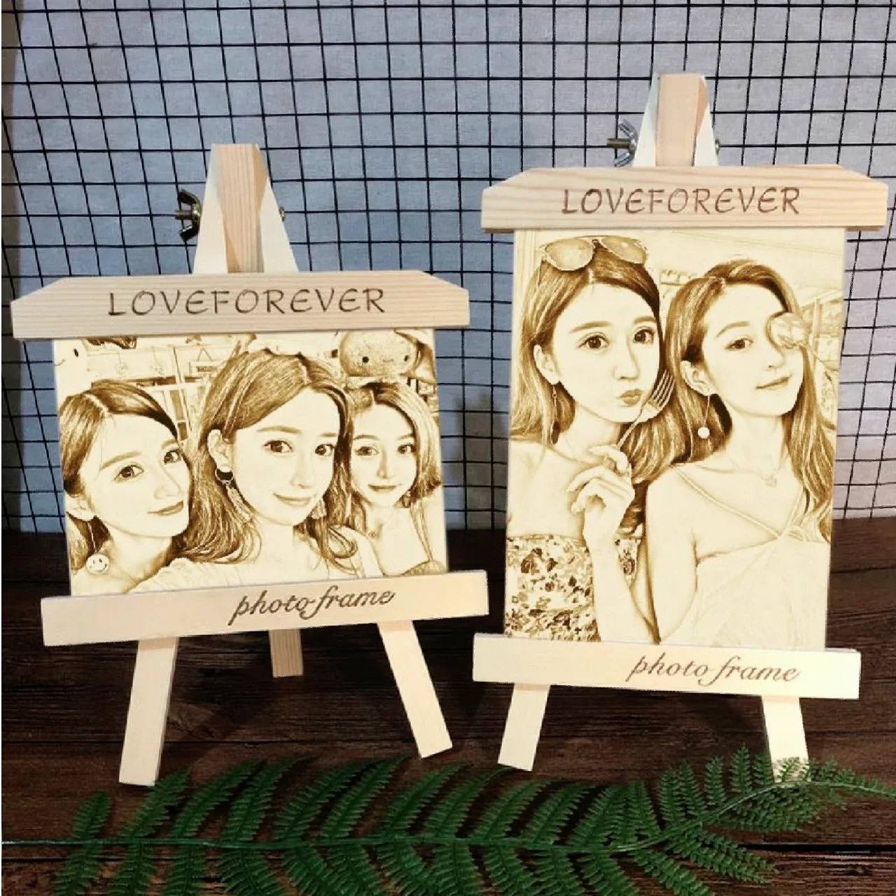 Wooden Photo Frame, Laser Cut Photo Frames Set, Picture Frame Laser Cut, Engraved Photo, Family Photo Frame Cambodia