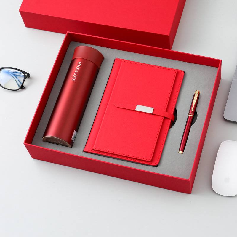 Custom logo/name/sticker Notebook with pen bottle set