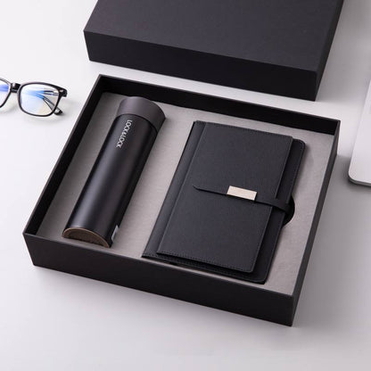 Custom logo/name/sticker Notebook with pen bottle set