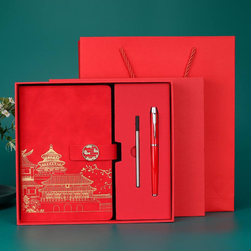 Custom logo/name/sticker Notebook with pen set