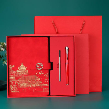 Custom logo/name/sticker Notebook with pen set