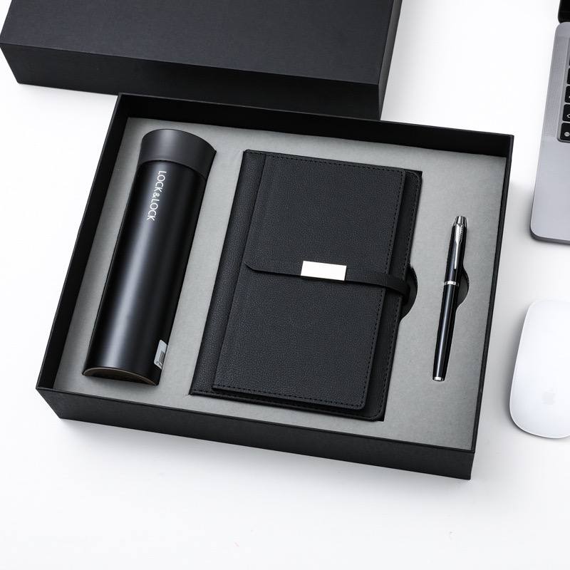 Custom logo/name/sticker Notebook with pen bottle set