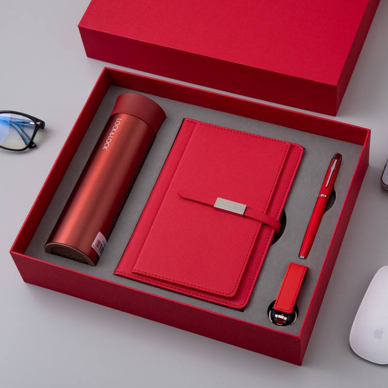 Custom logo/name/sticker Notebook with pen bottle set