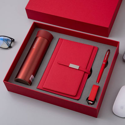 Custom logo/name/sticker Notebook with pen bottle set