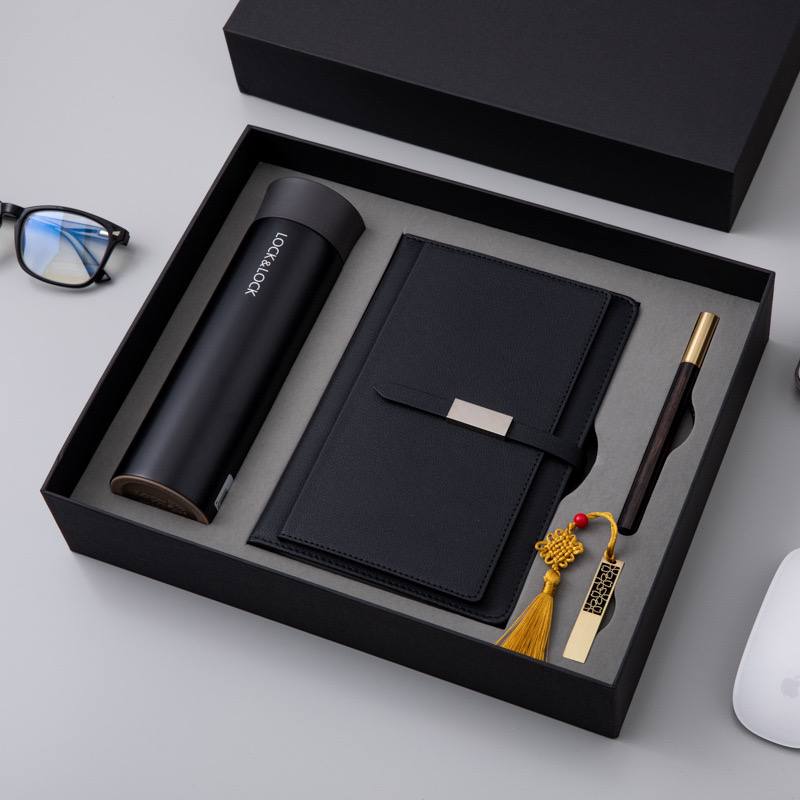 Custom logo/name/sticker Notebook with pen bottle set
