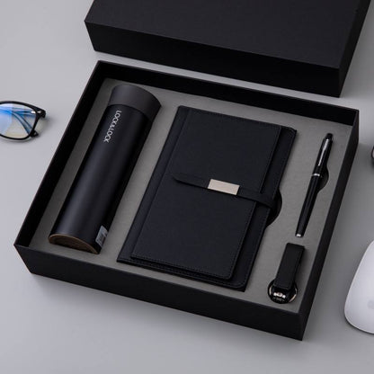Custom logo/name/sticker Notebook with pen bottle set