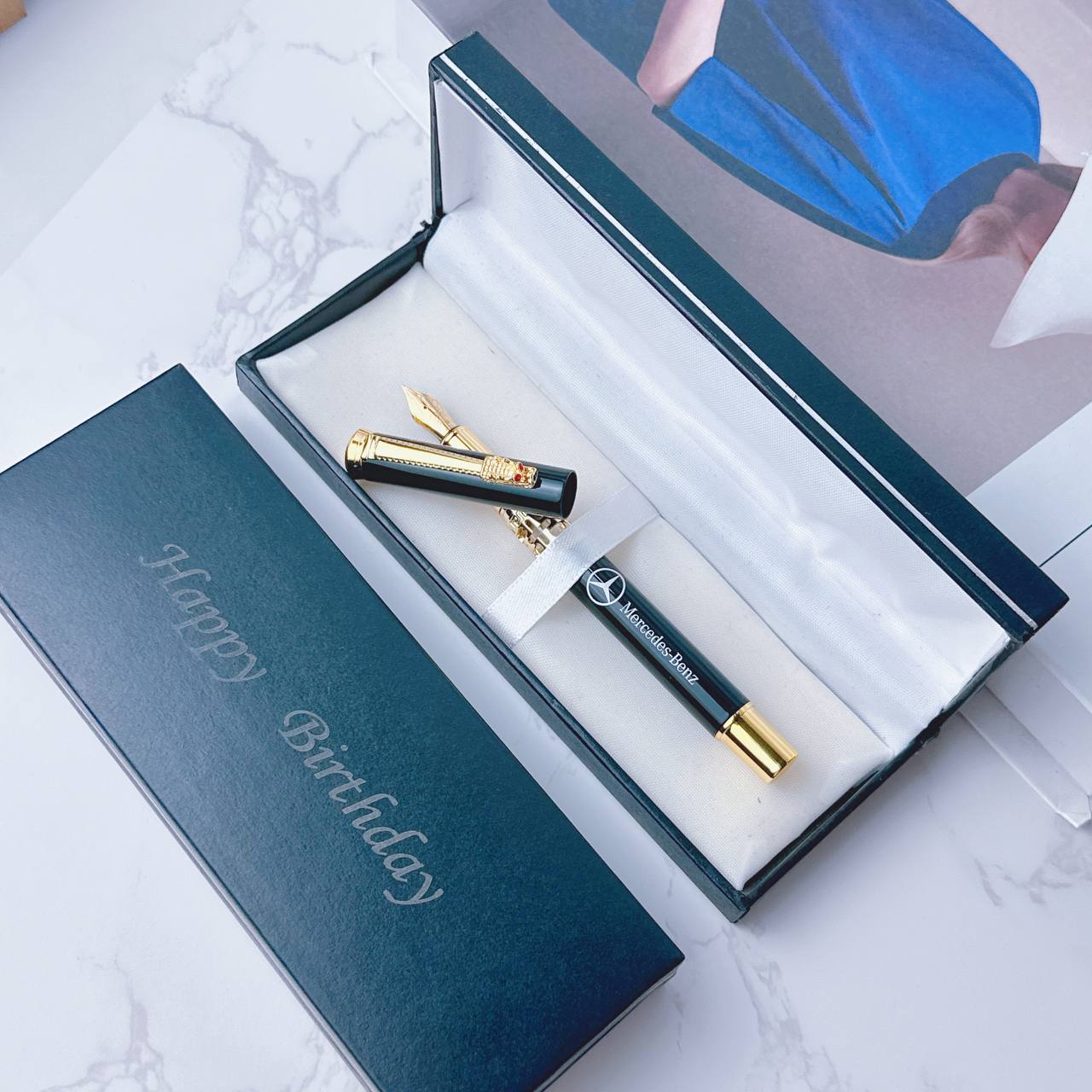 Custom logo/name/sticker pen set/fountain pen set