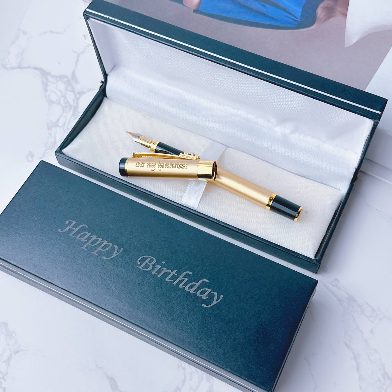 Custom logo/name/sticker pen set/fountain pen set