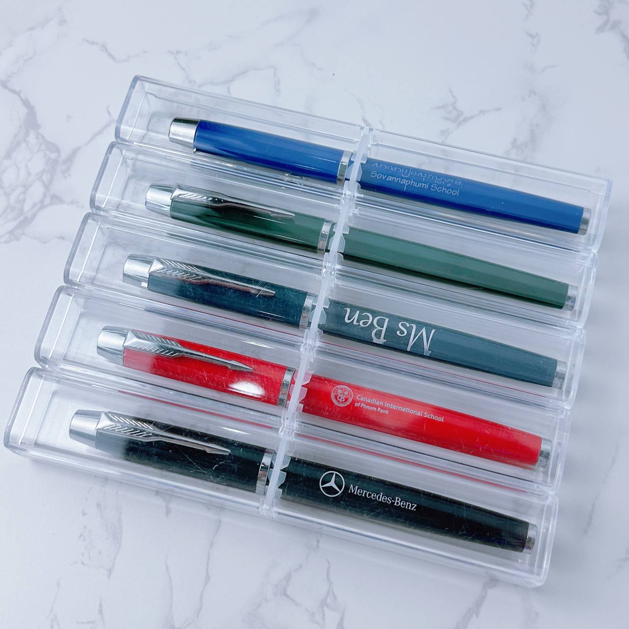 Custom logo/name/sticker pen set/fountain pen set