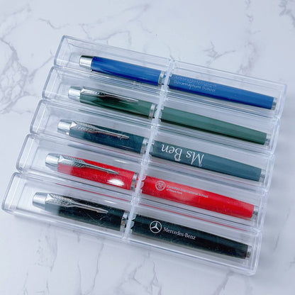 Custom logo/name/sticker pen set/fountain pen set