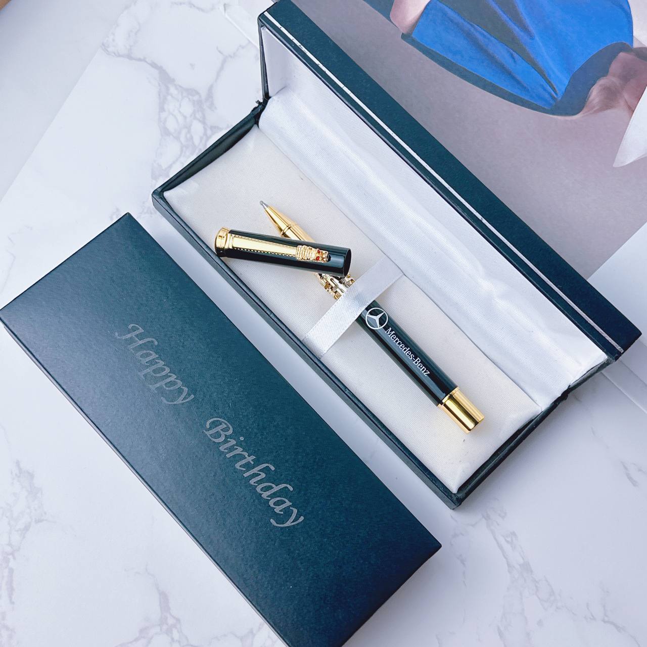 Custom logo/name/sticker pen set/fountain pen set