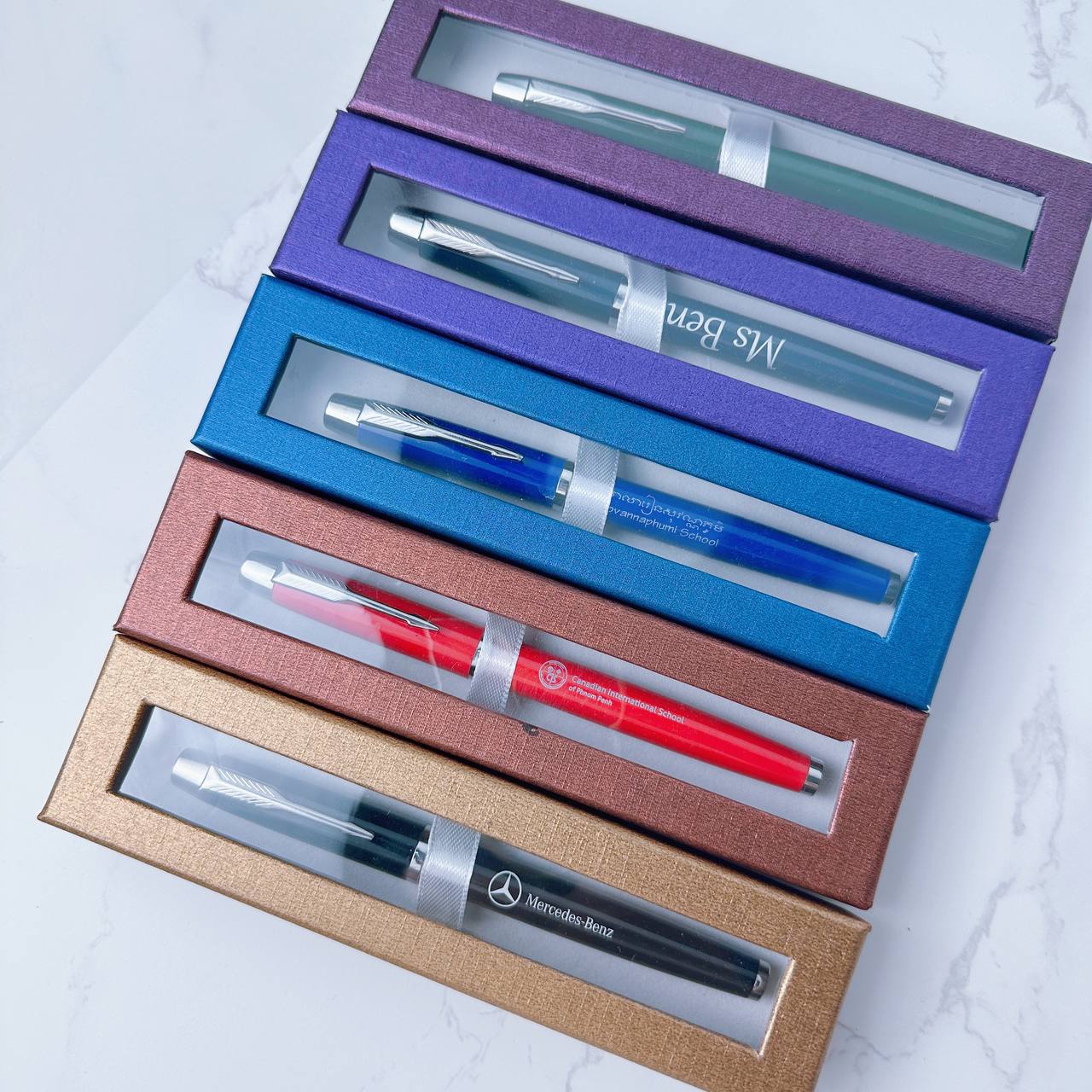 Custom logo/name/sticker pen set/fountain pen set