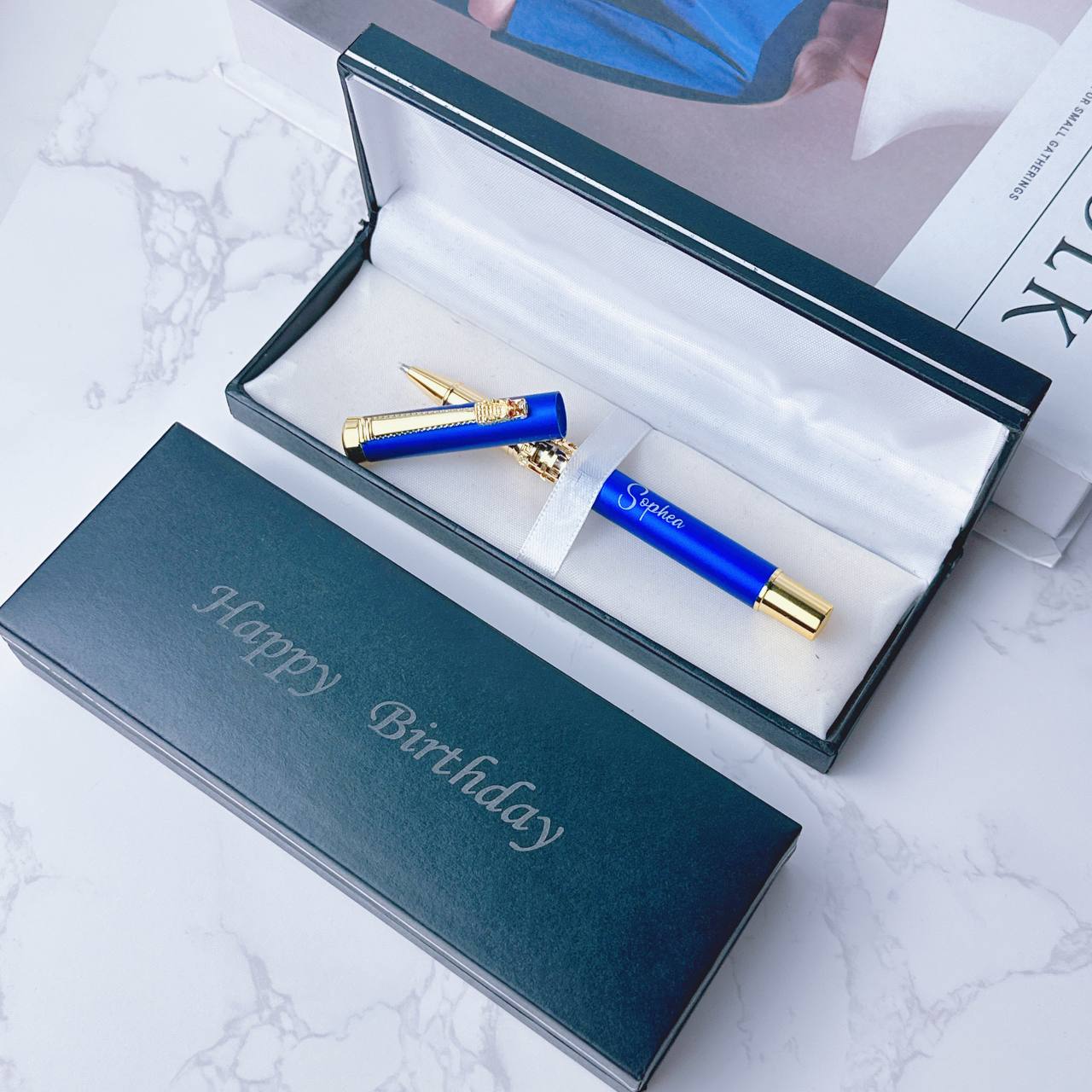 Custom logo/name/sticker pen set/fountain pen set