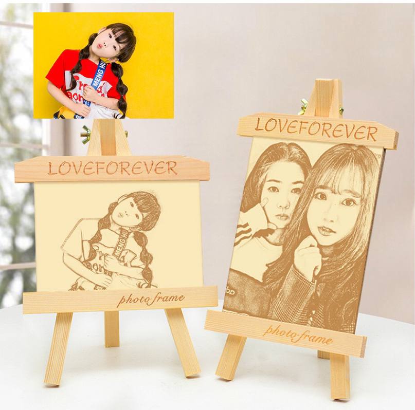 Wooden Photo Frame, Laser Cut Photo Frames Set, Picture Frame Laser Cut, Engraved Photo, Family Photo Frame Cambodia