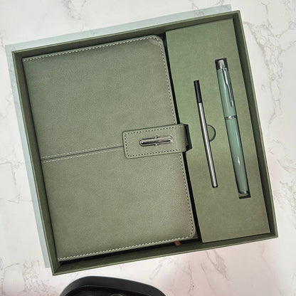 Custom logo/name/sticker notebook and pen set Cambodia