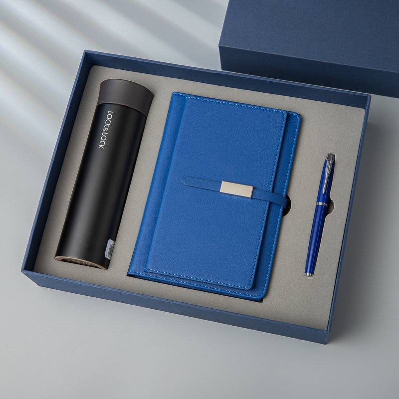 Custom logo/name/sticker Notebook with pen bottle set